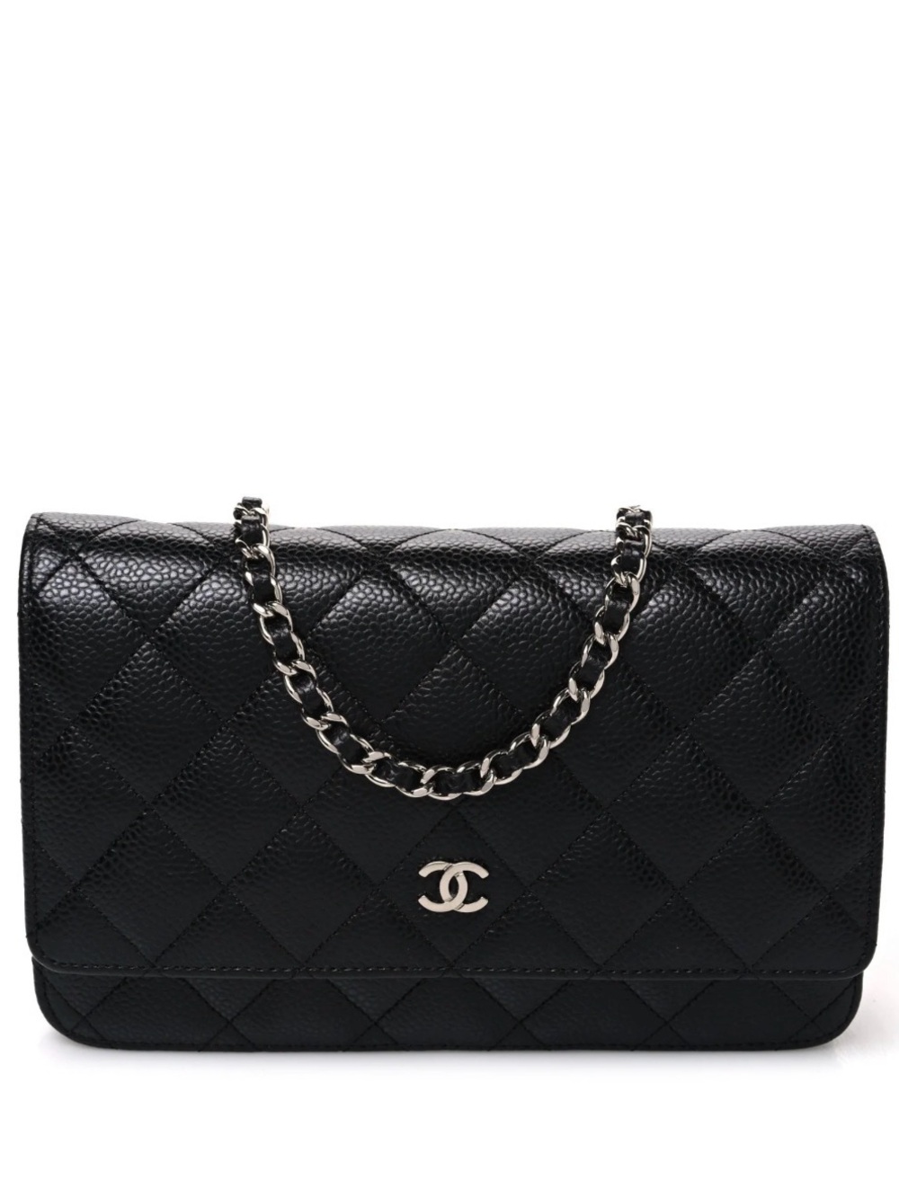 Caviar Quilted Wallet on Chain